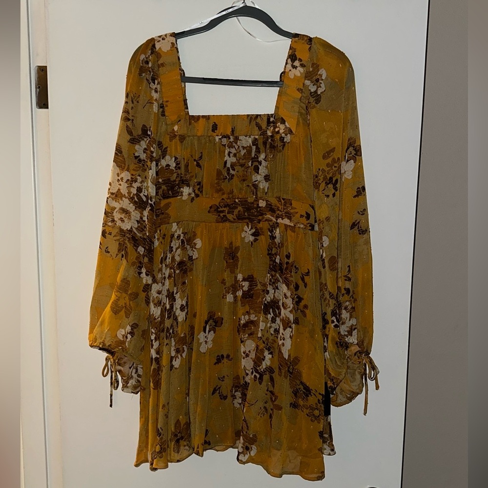 Lulu's Yellow Bell Sleeve Sundress for Weddings